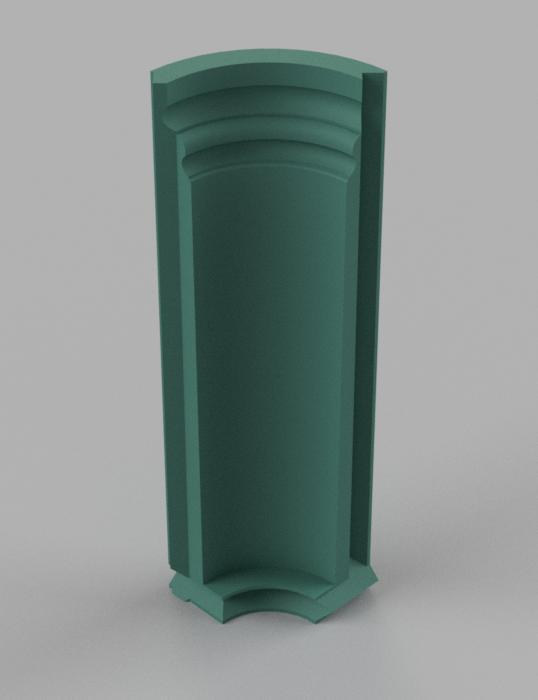 Smooth column candle mold