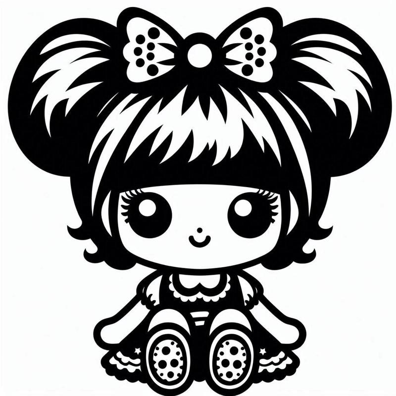 Doll keychain 4 (two colours)