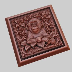 Monkey Animal 3D Model for CNC Router Laser & 3D Printer