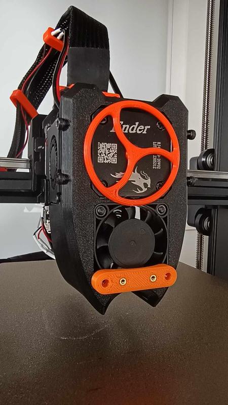 Ender3 v3 SE/KE dual 4010 blower shroud for K1 hotend (blank/crtouch/eddy)