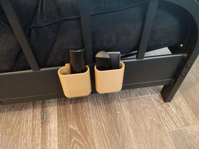 Couch edge remote pocket