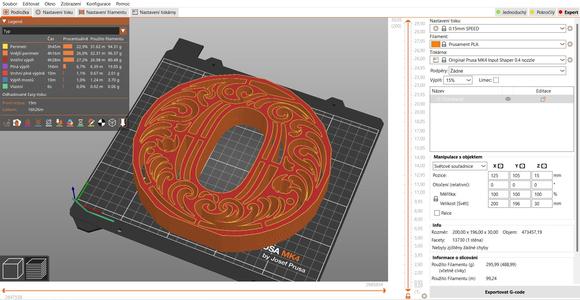 standing initial: letter O