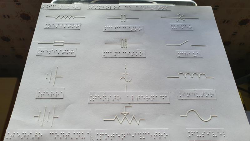 Tactile image: electronic symbols