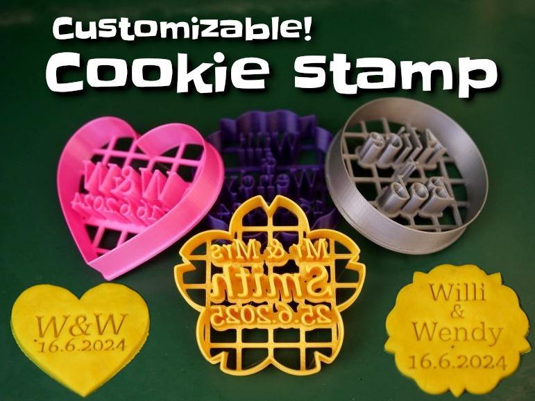Wedding fondant cookie stamp