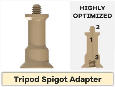 Spigot Adapter for Tripods - Lamp Mount [optimized, very stable]