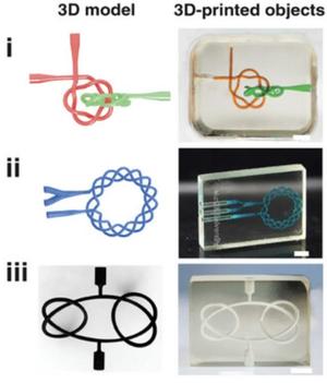 3D-printed complex and intricate microchannels
