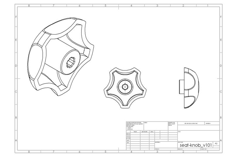 Cobra Seat, Daytona Line, Adjustment Knob