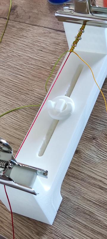 Braiding rack for friendship bracelets