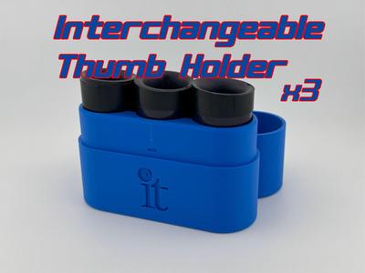 Interchangeable Bowling Ball Thumb Slug Holder x3
