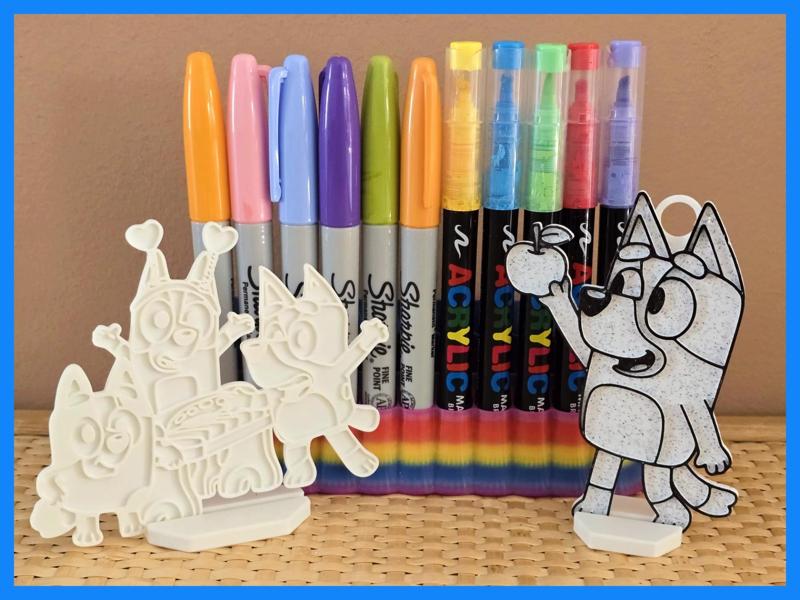 Bluey Apple Love DIY Coloring NO AMS