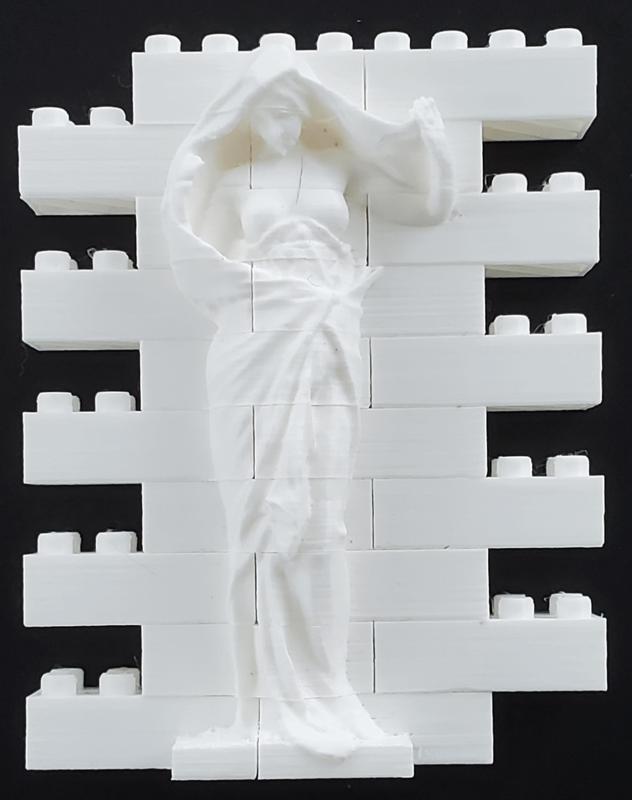 Montini Nature Unveiling Herself before Science Wall Set (Lego Compatible)