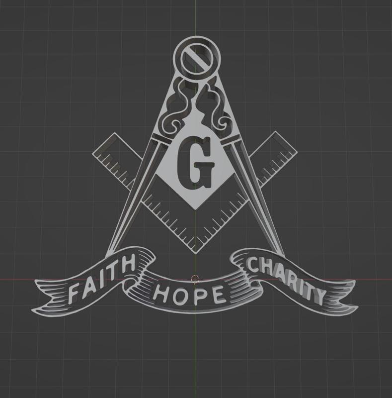 Freemason Masonic Faith Hope Charity Logo Emblem