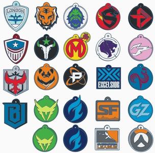 Overwatch League Team Keychains