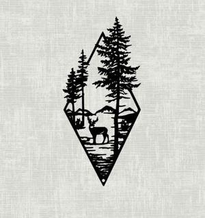 CHRISTMAS DECORATION CHRISTMAS WALL ART DEER