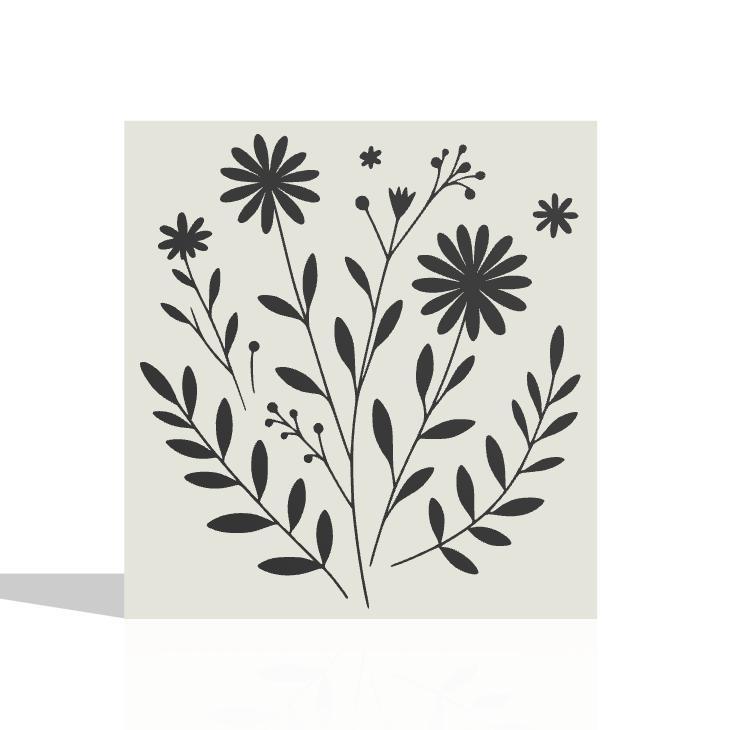 Wall art - Meadow flowers on the background