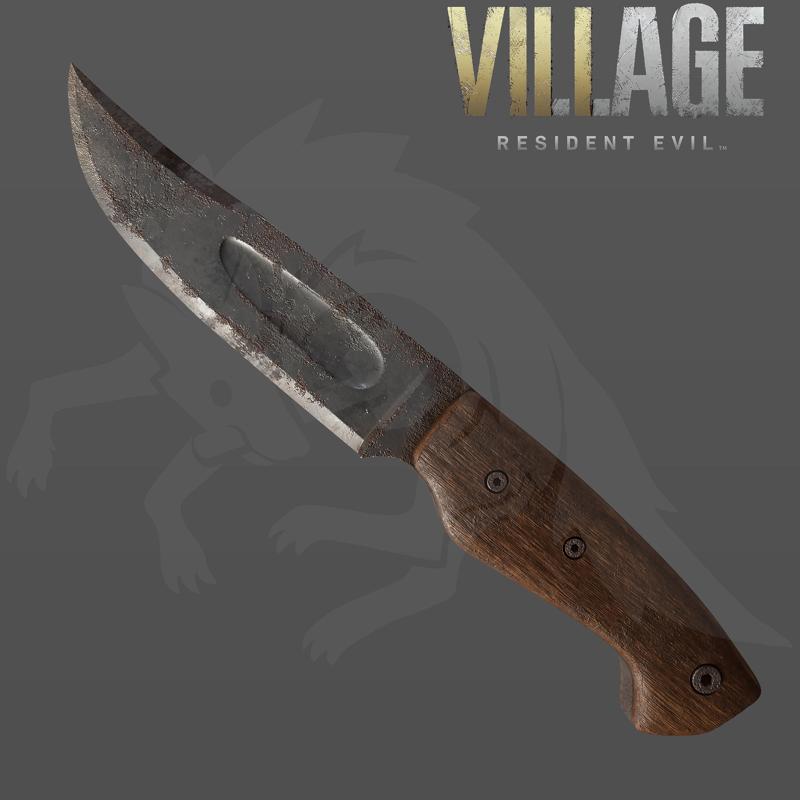 Residual Evil Village 8 ETHAN WINTERS knife for cosplay 3d model