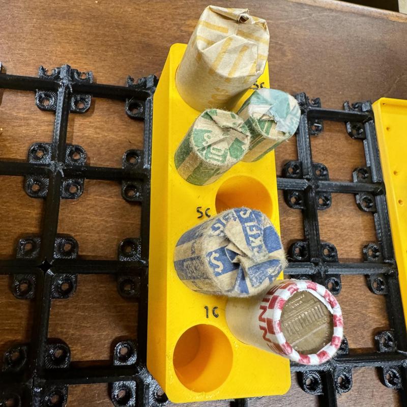 Gridfinity US coin roll holder