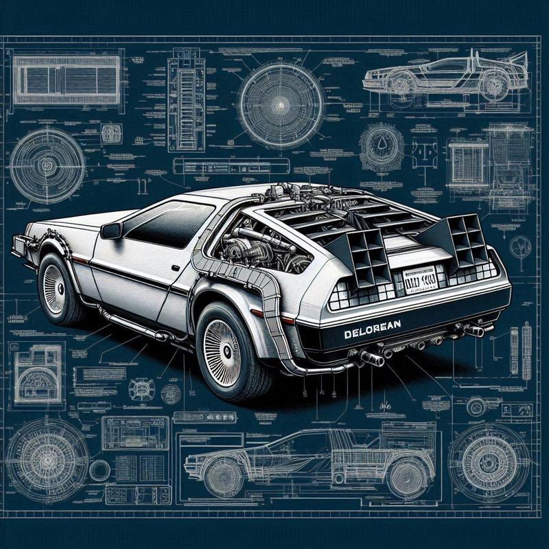 hueforge delorean blueprint