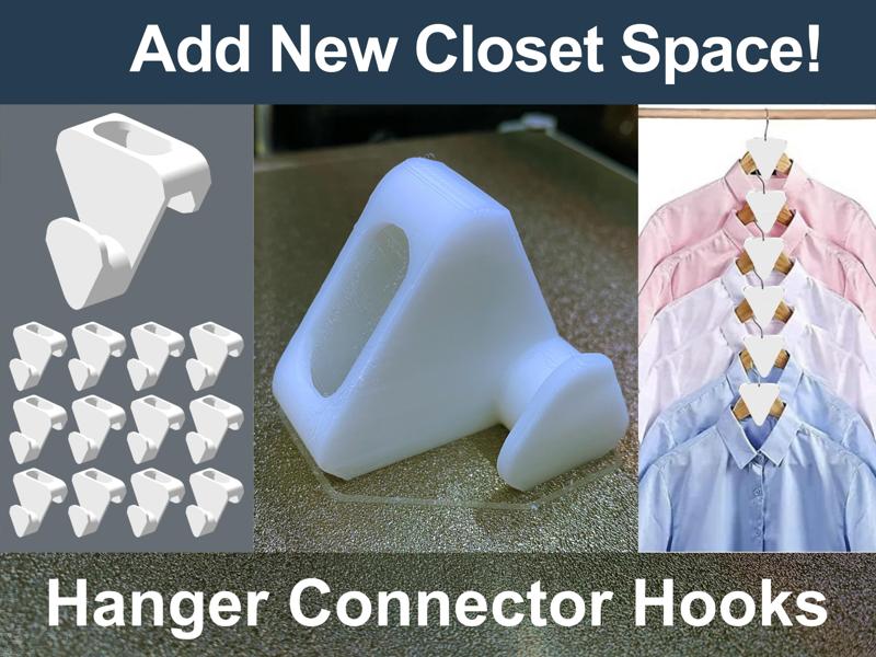 Add New Closet Space! Hanger Connector Hooks