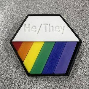 Magnetic Pronoun Pin