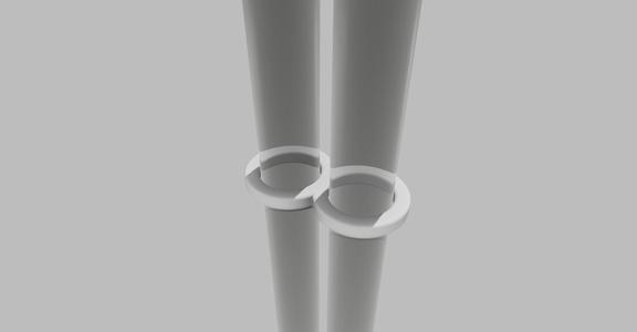 4mm PTFE Tube Clip/Connector STL/3MF/STEP