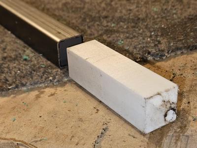 Square pipe squaretube insert for M6 screw