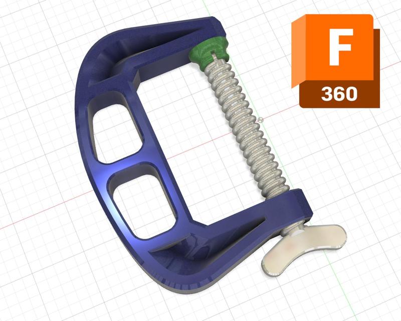 Strong Printable Clamp (Fusion360)