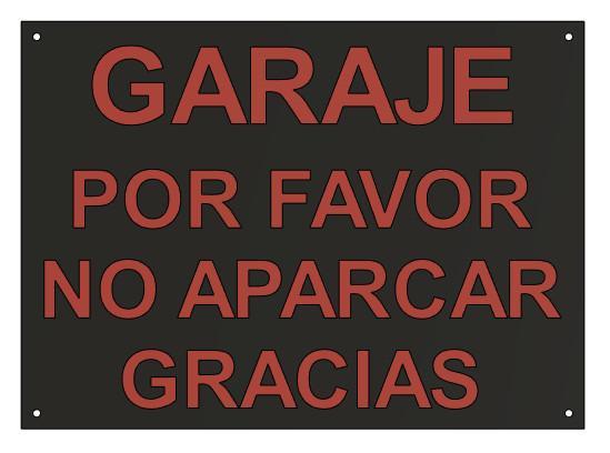 cartel de no aparcar