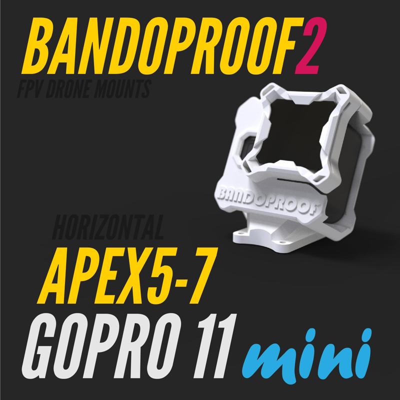 BANDOPROOF 2 // FIX MOUNT // HORIZONTAL APEX5-7 // GOPRO 11 MINI