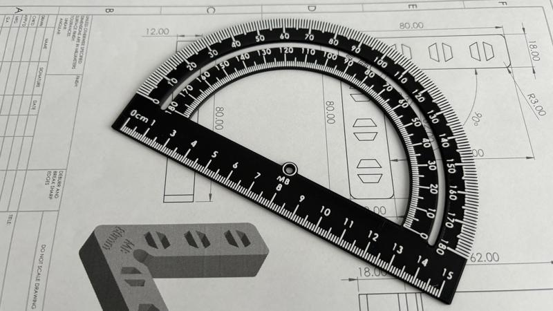 New 180 Semi Circular Protractor centimetre (cm)