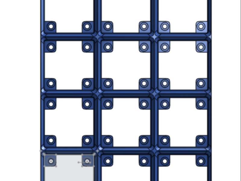 Gridfinity Baseplate 4x3 with magnet holes