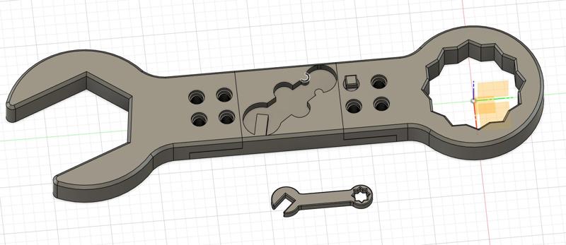 Gigantic Wrench (80mm) for "Oversized Bolt & Nut"