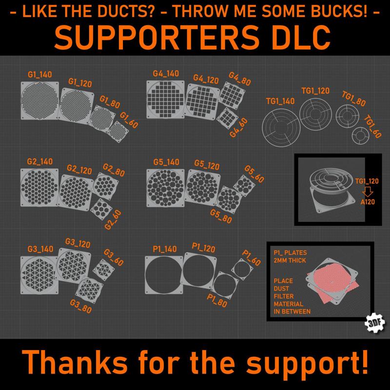 PC Cooling Ducts System Supporters DLC