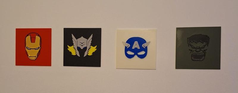Marvel Avengers layer art tiles