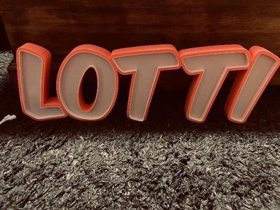 Namenslampe Lotti  LED Lotti