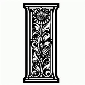 Frottage creation: letter I (version 4)