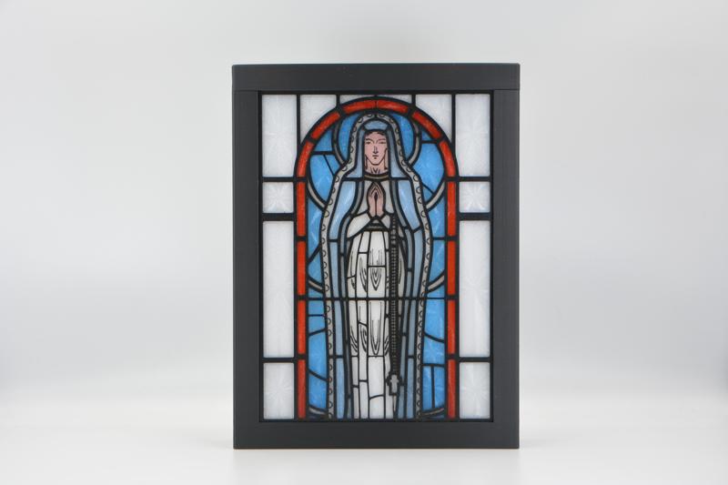 Virgin Mary Stained Glass Light Box