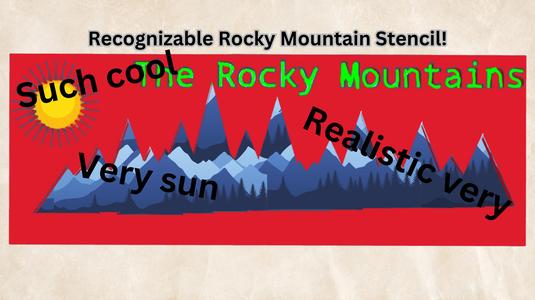 Rocky Mountains Stencil