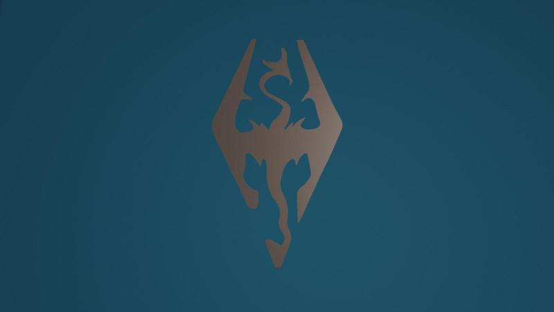 Skyrim Dragon Emblem Plaque