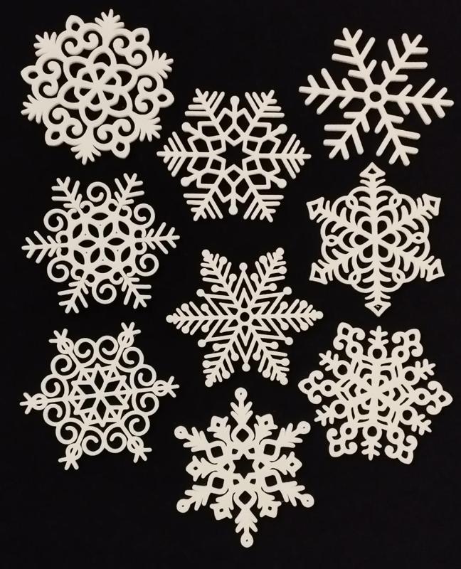 Stars, snowflakes and a Christmas tree.