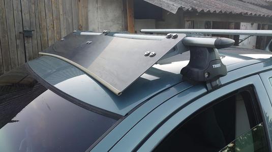 DIY Wind fairing (AirScreen) for vehicle roof rack #Volvo
