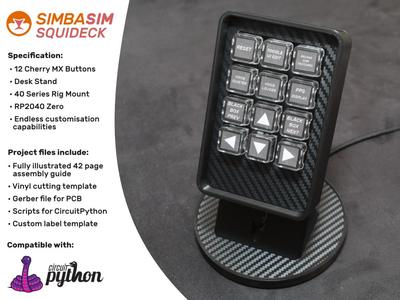 Squideck - 12 Button Keyboard for OBS and Gaming 