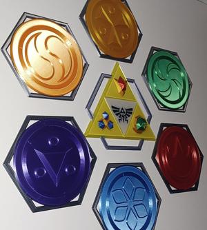 (DUAL COLOR) Zelda OoT Sage Medallions and child stones