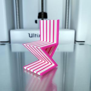 Striped Chair - 3D Printed Doll Furniture