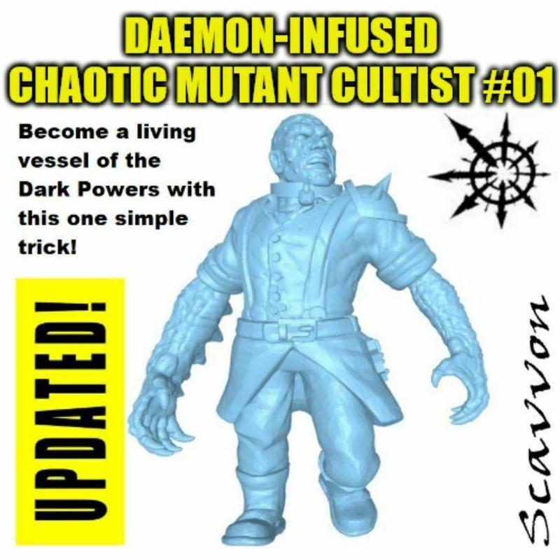 Daemon-infused Chaotic Mutant Cultist #1 - 'Deep One'