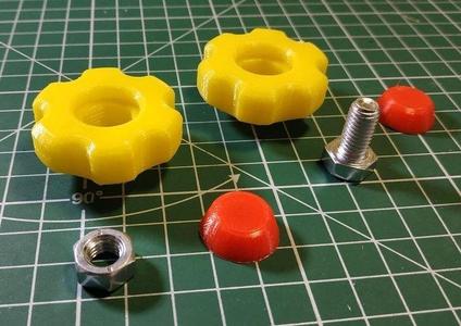 PLASTIC HAND KNOBS WITH STEEL SCREWS