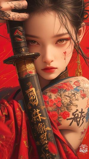 HueForge-Japan Girl-Katana