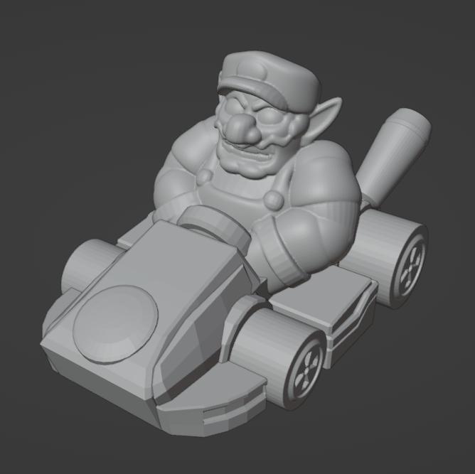 Mario Kart - WARIO (EASY TO PRINT - NO SUPPORT)