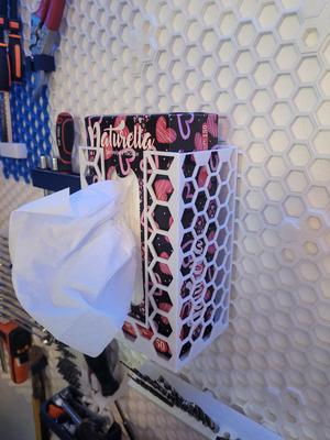 Honeycomb Tissue Box Support for Honeycomb Storage Wall