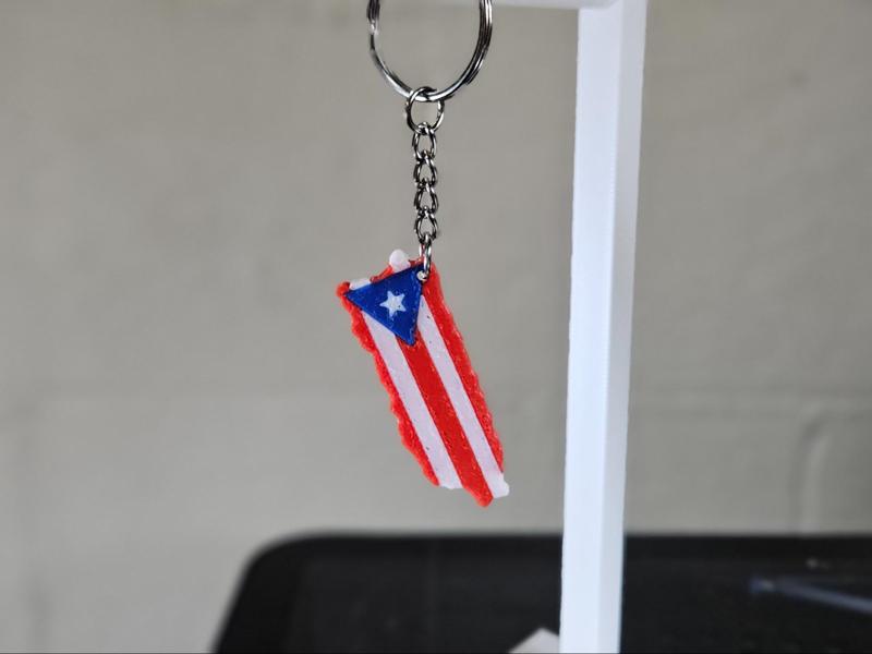Puerto Rican Flag Keychain